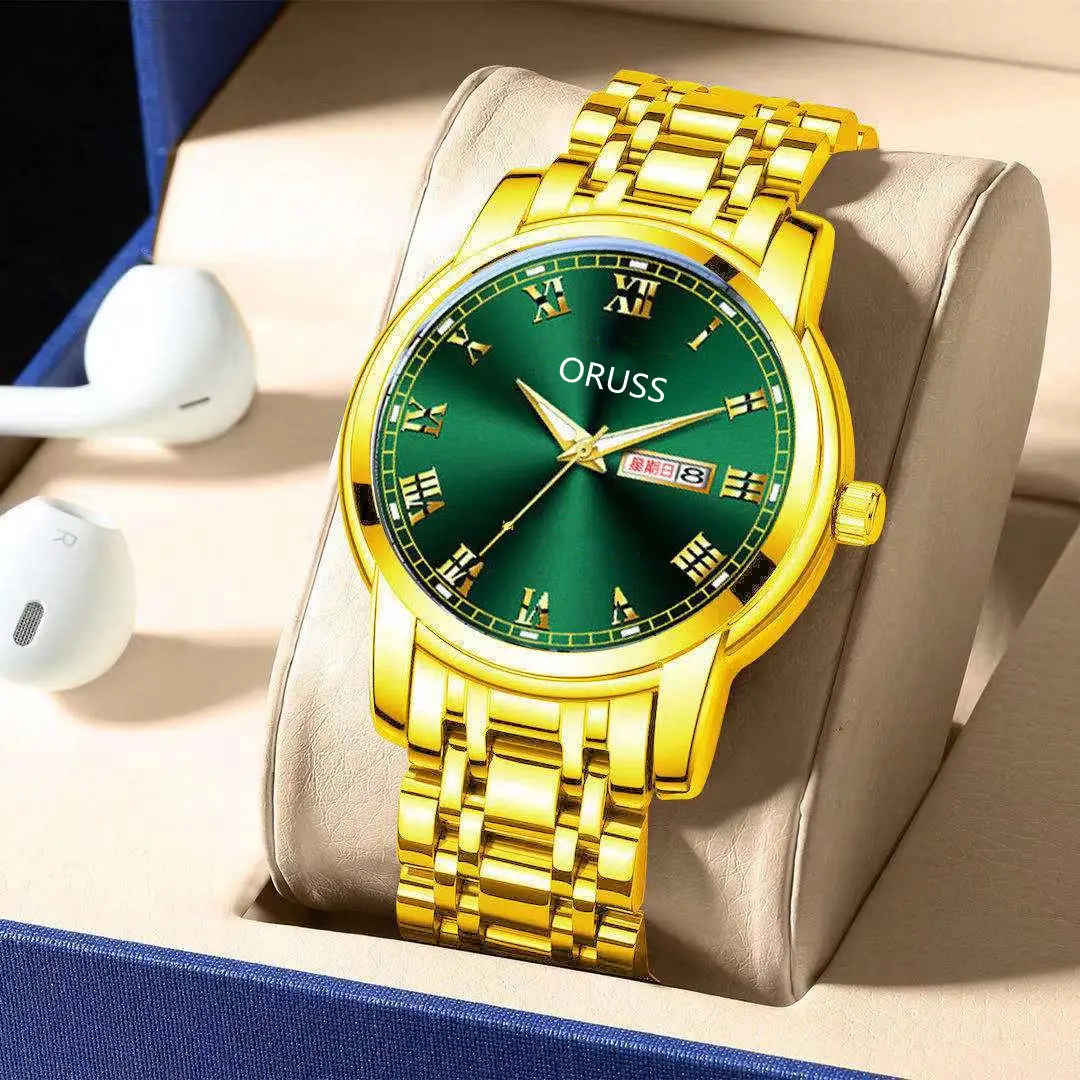 Orus Gold Watch for Men Waterproof Electronic Quartz - Image 12