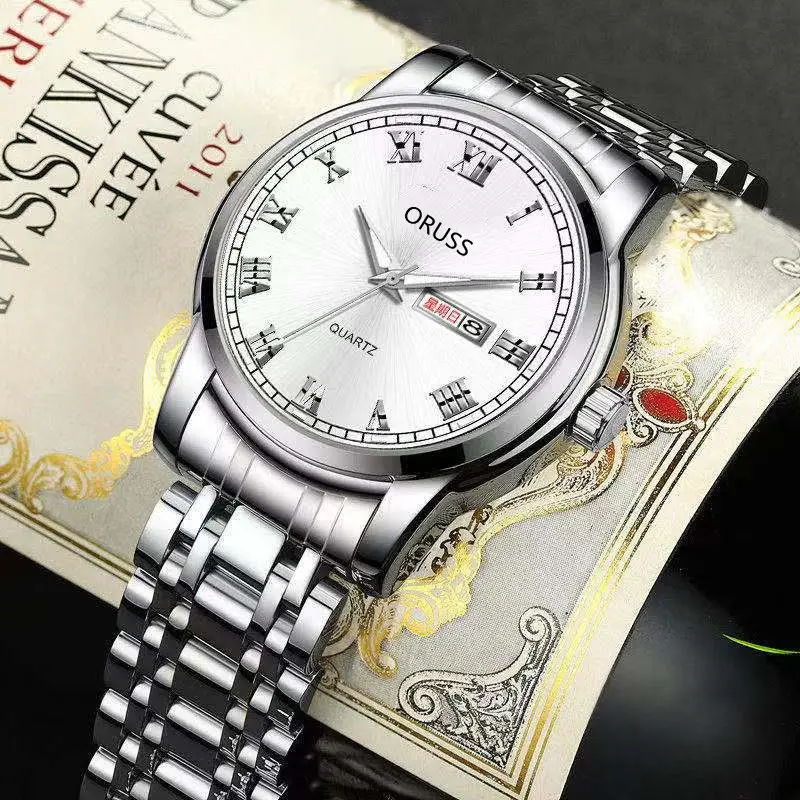 Orus Gold Watch for Men Waterproof Electronic Quartz - Image 2