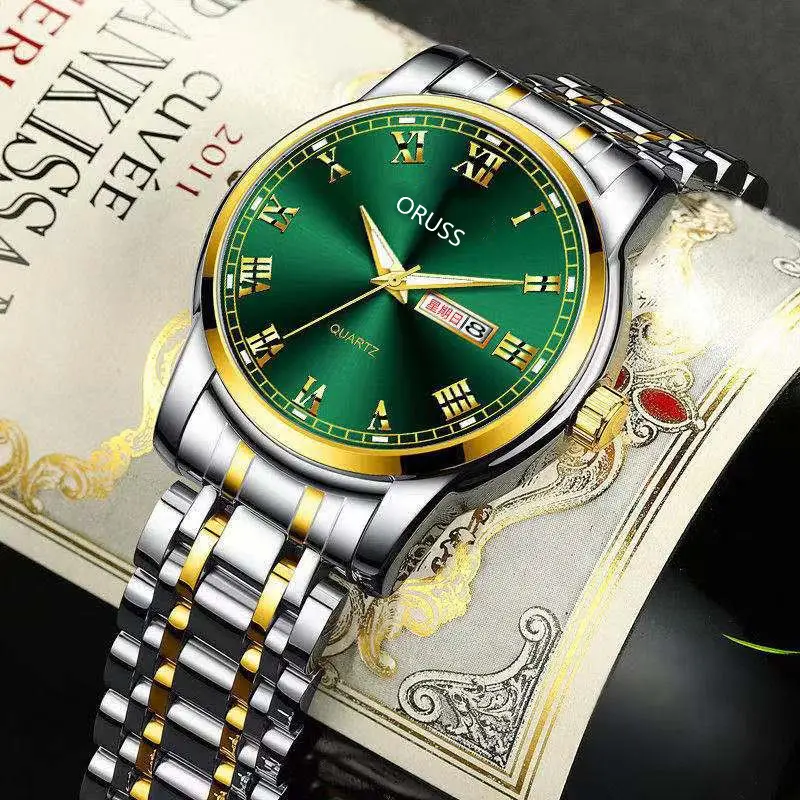 Orus Gold Watch for Men Waterproof Electronic Quartz - Image 6