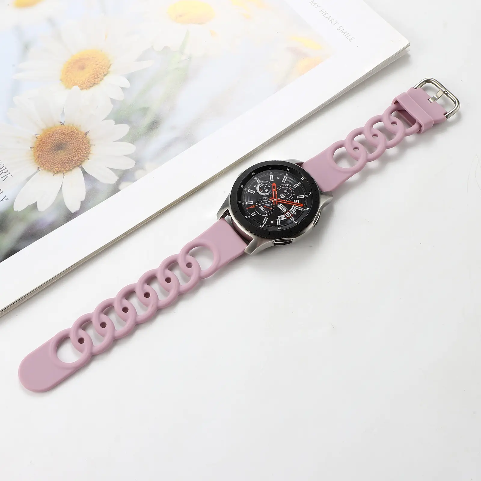 Blue Donut Hollow Silicone Strap for Galaxywatch4