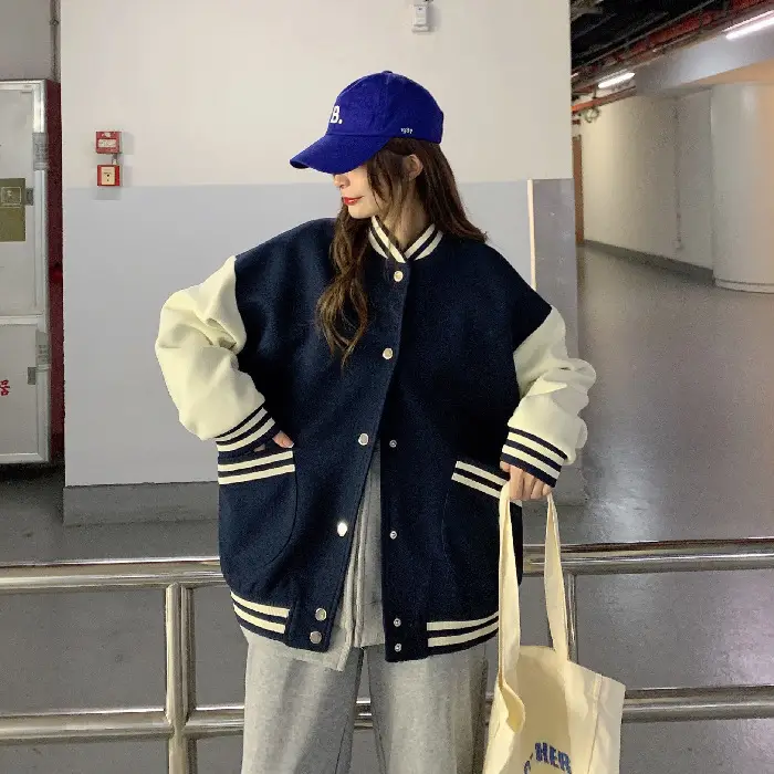 Women's Fleece-Lined Baseball Suit 2022 Winter Couple - Image 2