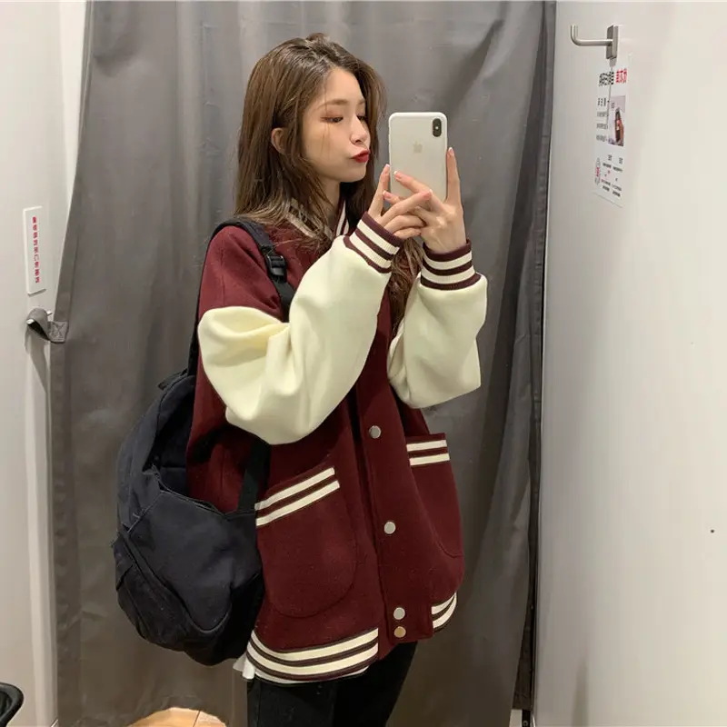 Women's Fleece-Lined Baseball Suit 2022 Winter Couple - Image 4