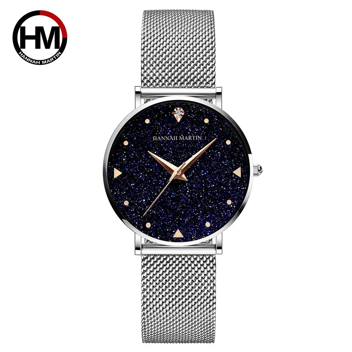 Women's Diamond-Studded Japanese Movement Watch - Image 2