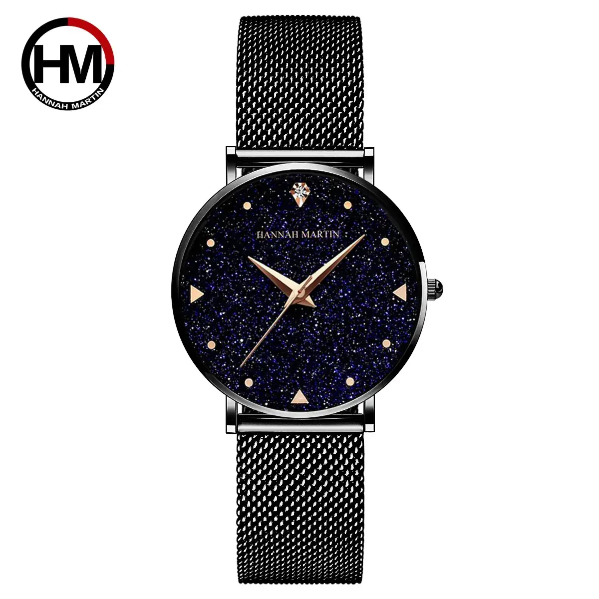 Women's Diamond-Studded Japanese Movement Watch - Image 3