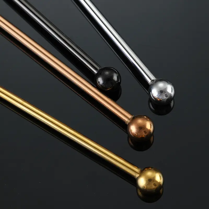 304 Stainless Steel Bar Spoon Long Handle Mixing Rod Double Head - Image 4