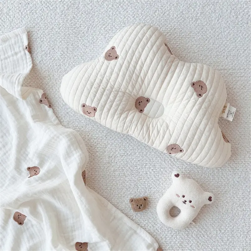 South Korea Baby Head Pillow Anti-Deviation Embroidered - Image 2