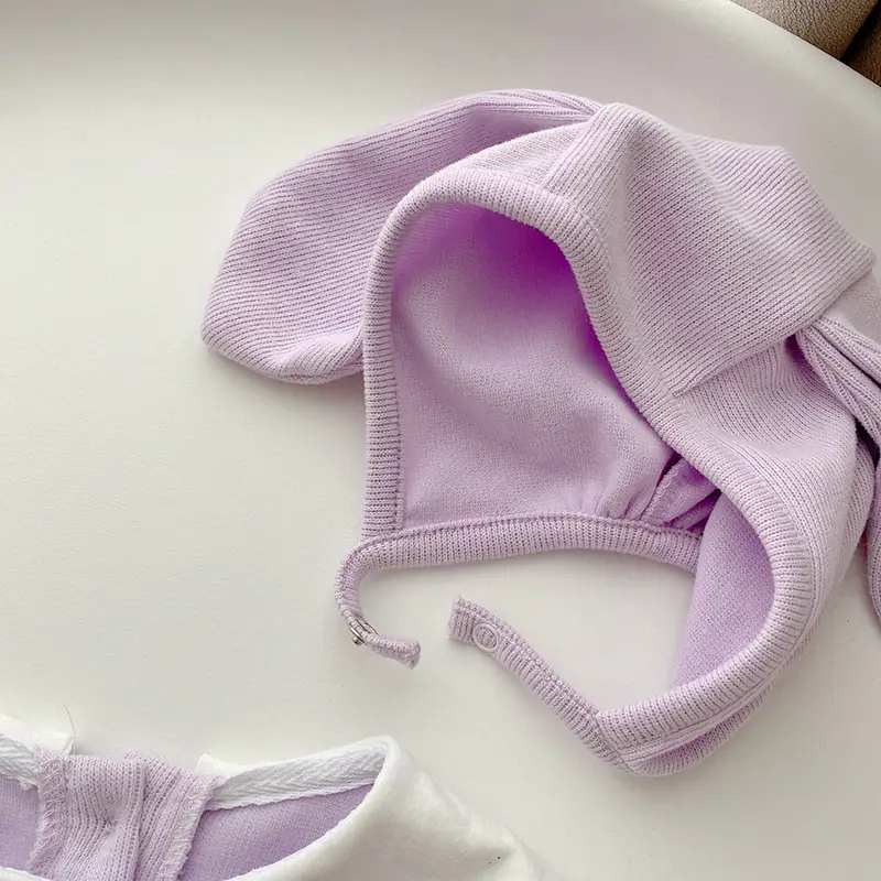Baby Flower Wrap Fart Clothing 0-2Yr Purple - Image 4