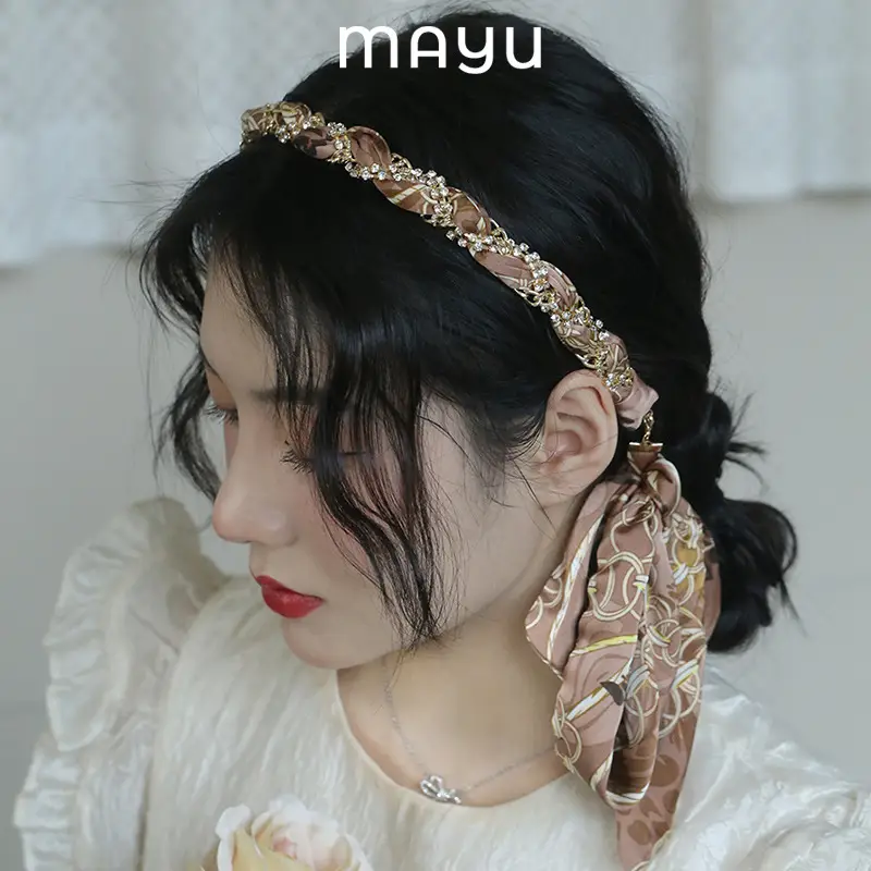 Korean Elegant Hairband Women's Goers Out Temperament Tie Hair Band Sweet High-end Sense Hairpin Headband