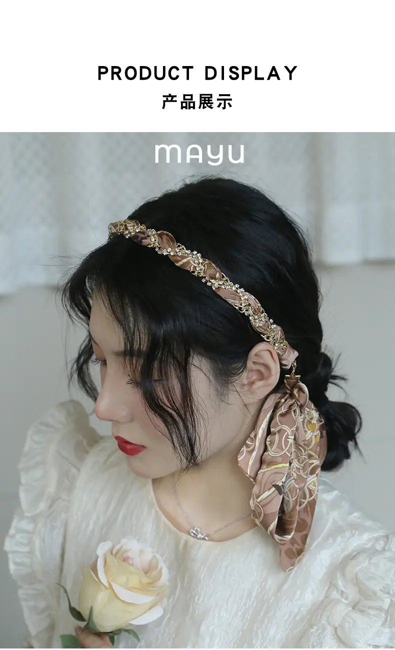 Korean Elegant Hairband Women's Goers Out Temperament Tie Hair Band Sweet High-end Sense Hairpin Headband — feature 38
