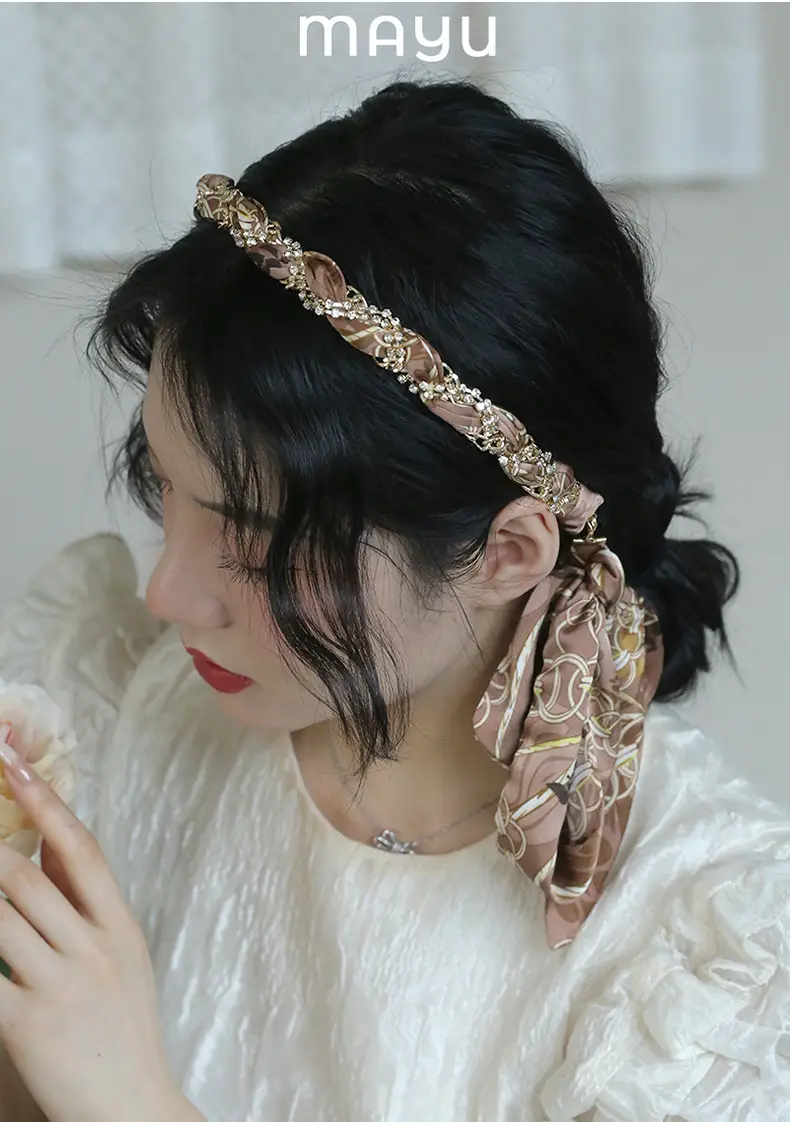Korean Elegant Hairband Women's Goers Out Temperament Tie Hair Band Sweet High-end Sense Hairpin Headband — feature 40