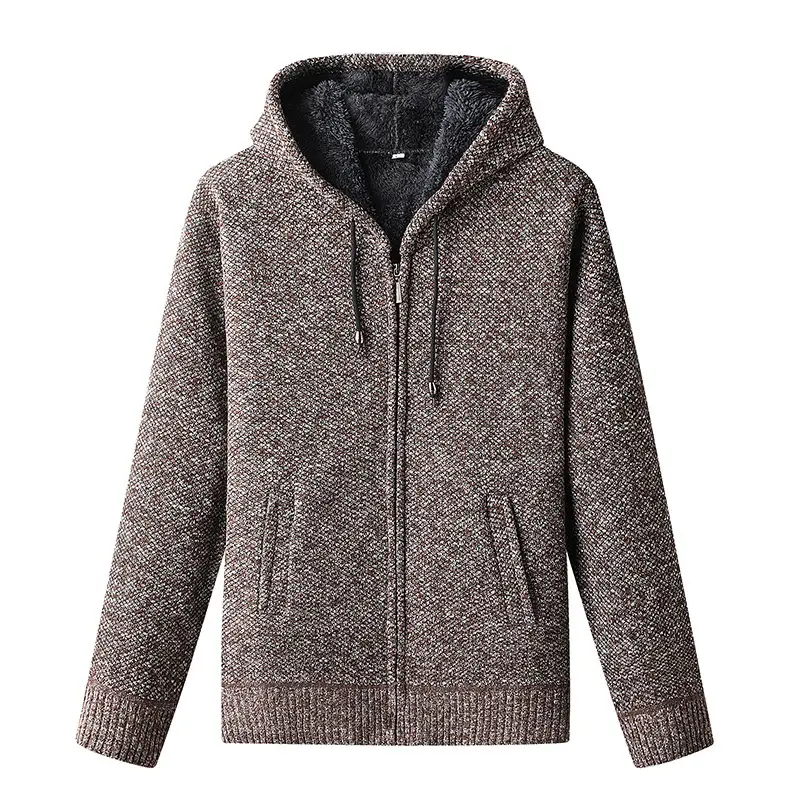 Men Maroon Fleece Hoodie Extra Large Knitted Winter - Image 11