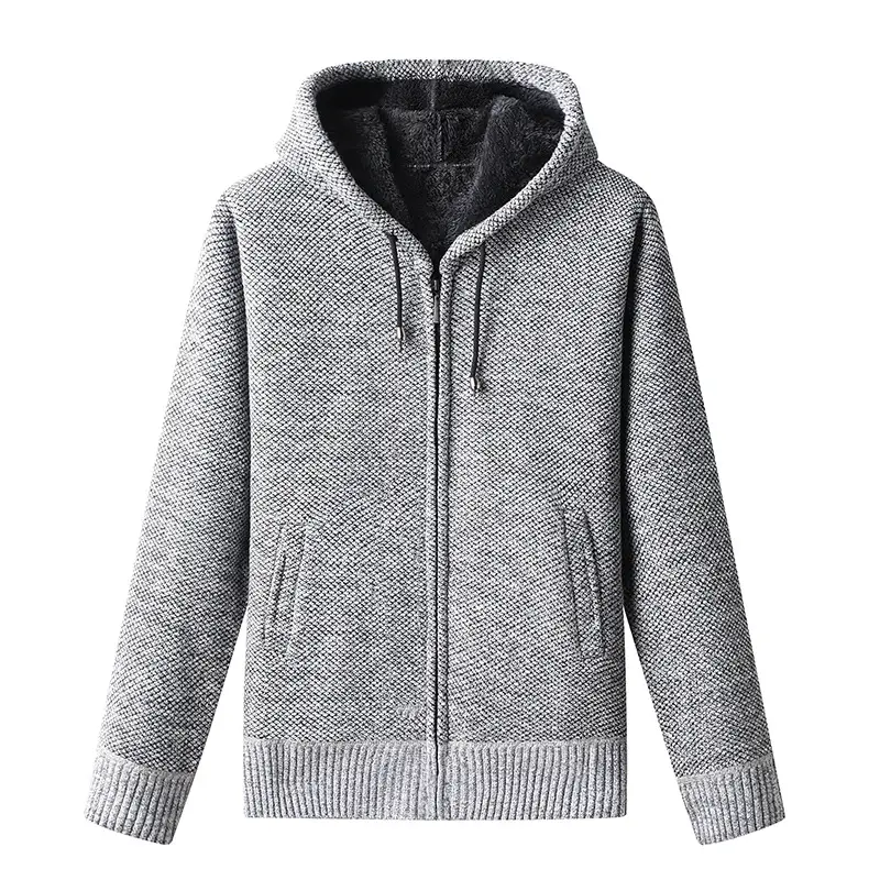 Men Maroon Fleece Hoodie Extra Large Knitted Winter - Image 8
