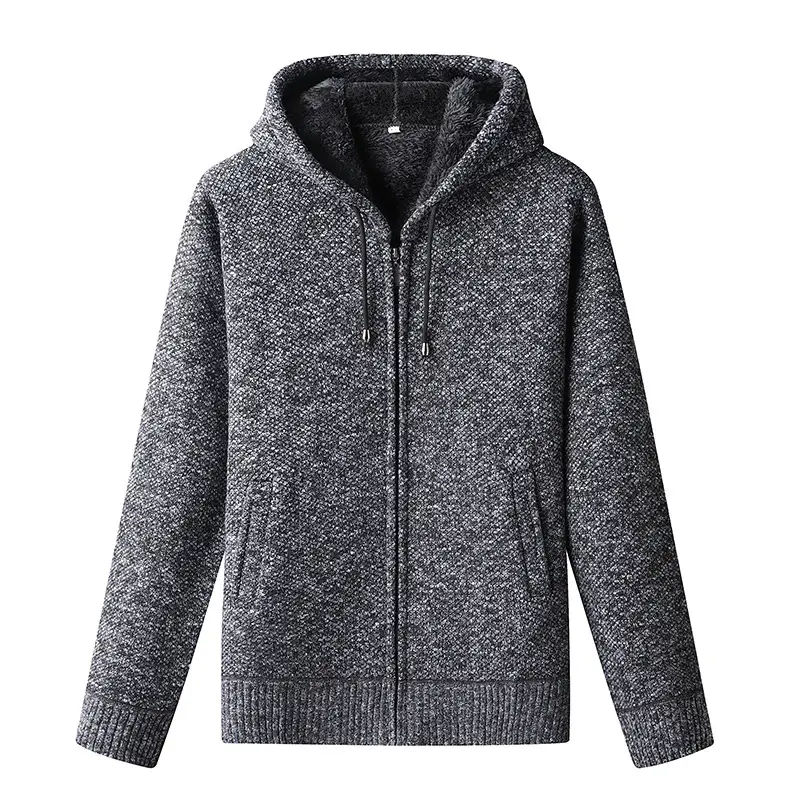 Men Maroon Fleece Hoodie Extra Large Knitted Winter - Image 2