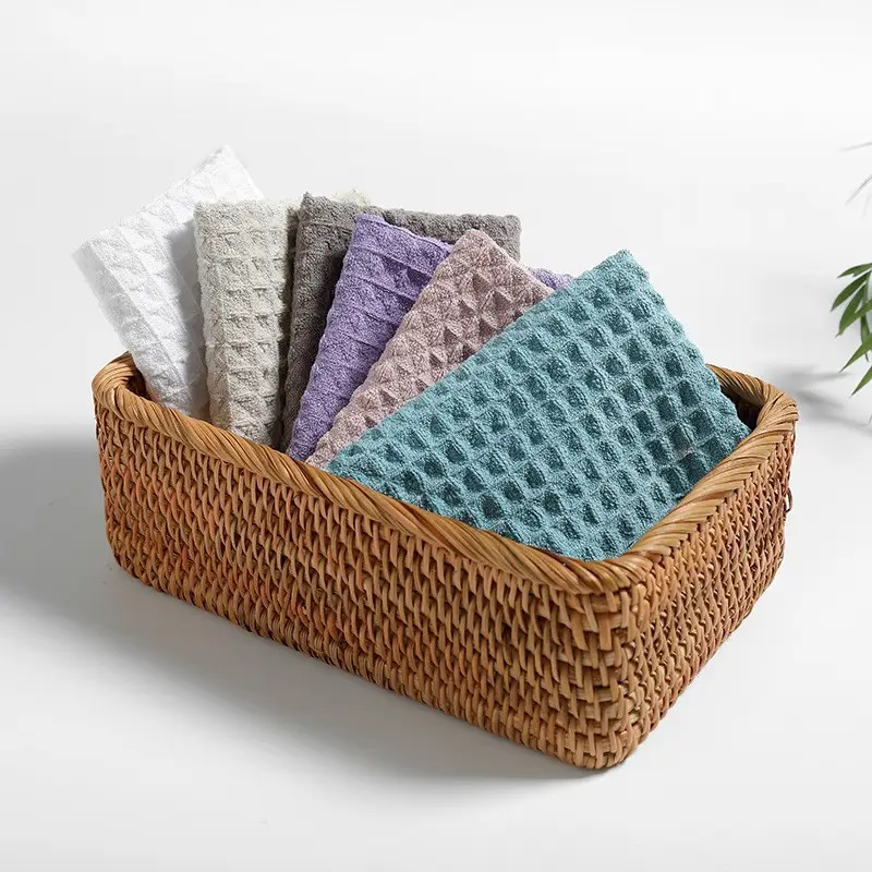 Square Waffle Absorbent Towel Set 30x30 - Image 9