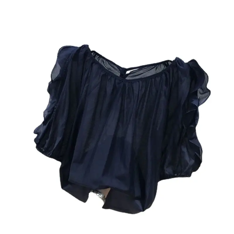 Green Chiffon T-Shirt for Women Summer Wear