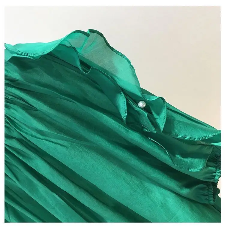 Green Chiffon T-Shirt for Women Summer Wear — feature 5