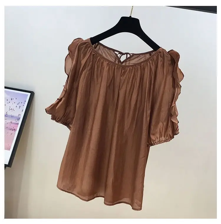 Green Chiffon T-Shirt for Women Summer Wear — feature 7