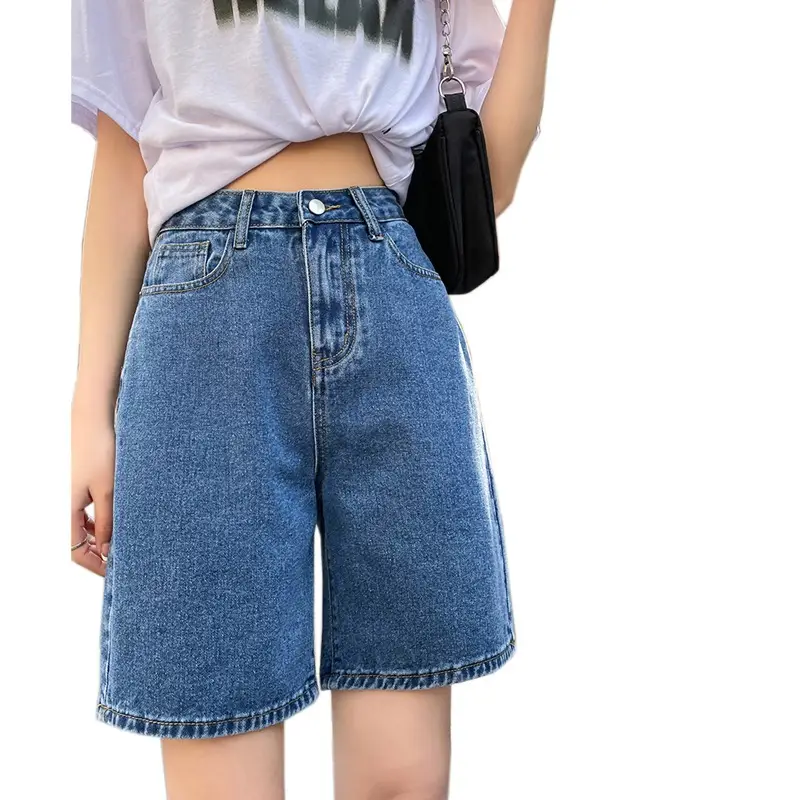 Women Retro Denim High Waist Shorts 2022 - Image 16