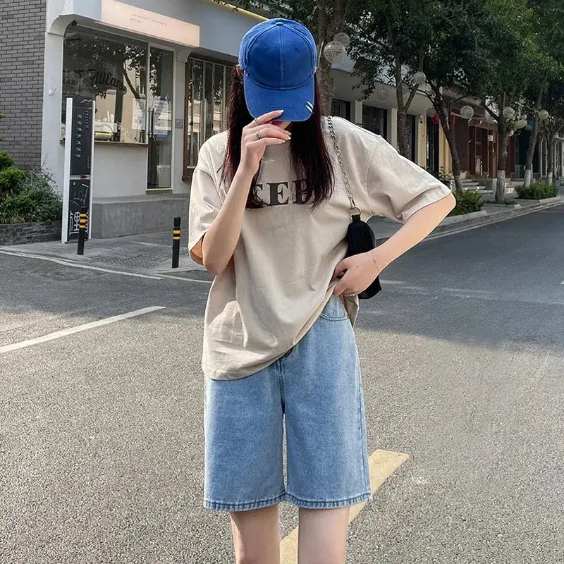Women Retro Denim High Waist Shorts 2022 - Image 10
