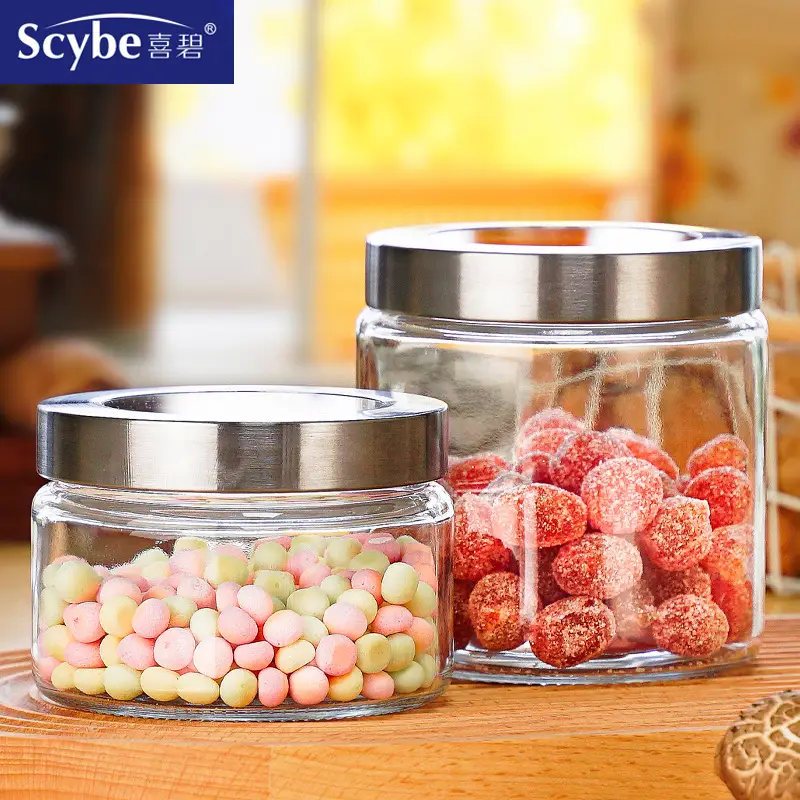 900ML Glass Storage Jar with Silver Cap - Image 5