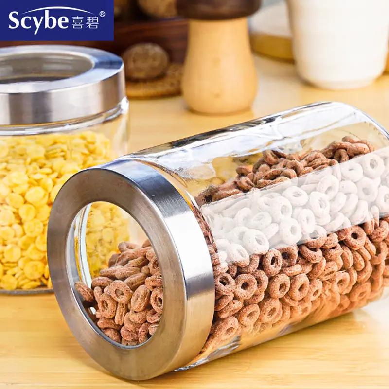 900ML Glass Storage Jar with Silver Cap - Image 6