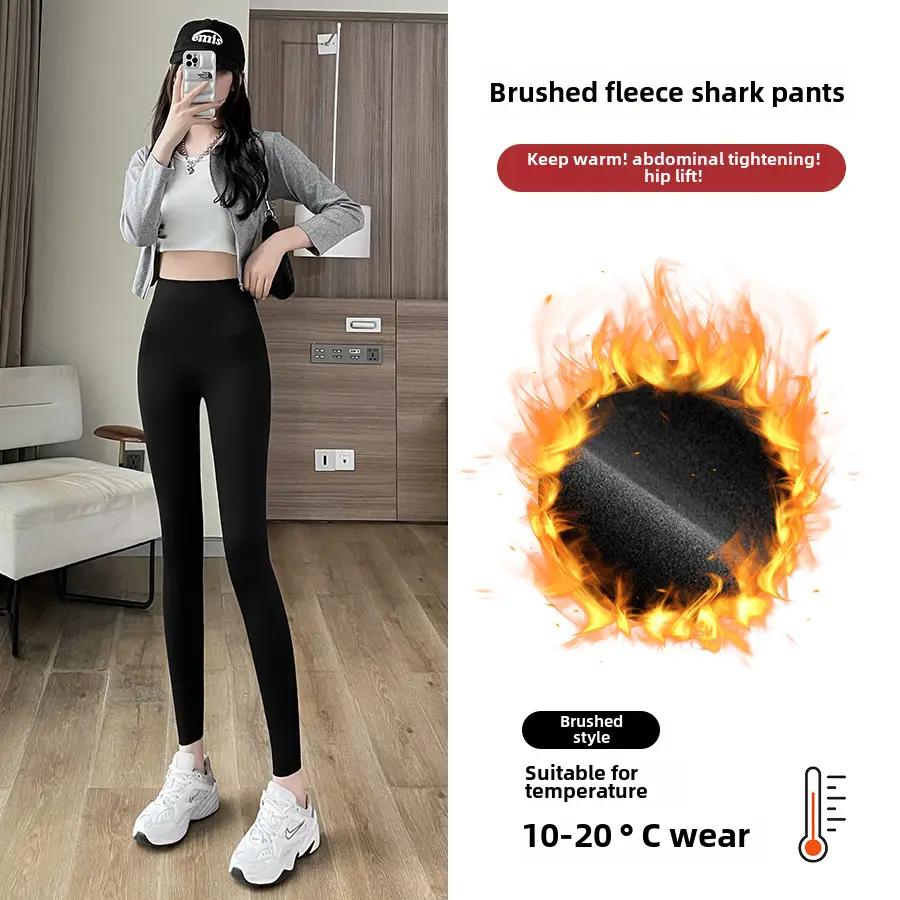 Spring & Autumn Barbie Pants Shark Pants Slim Yoga Black Tights - Image 10