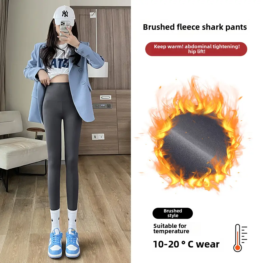 Spring & Autumn Barbie Pants Shark Pants Slim Yoga Black Tights - Image 14