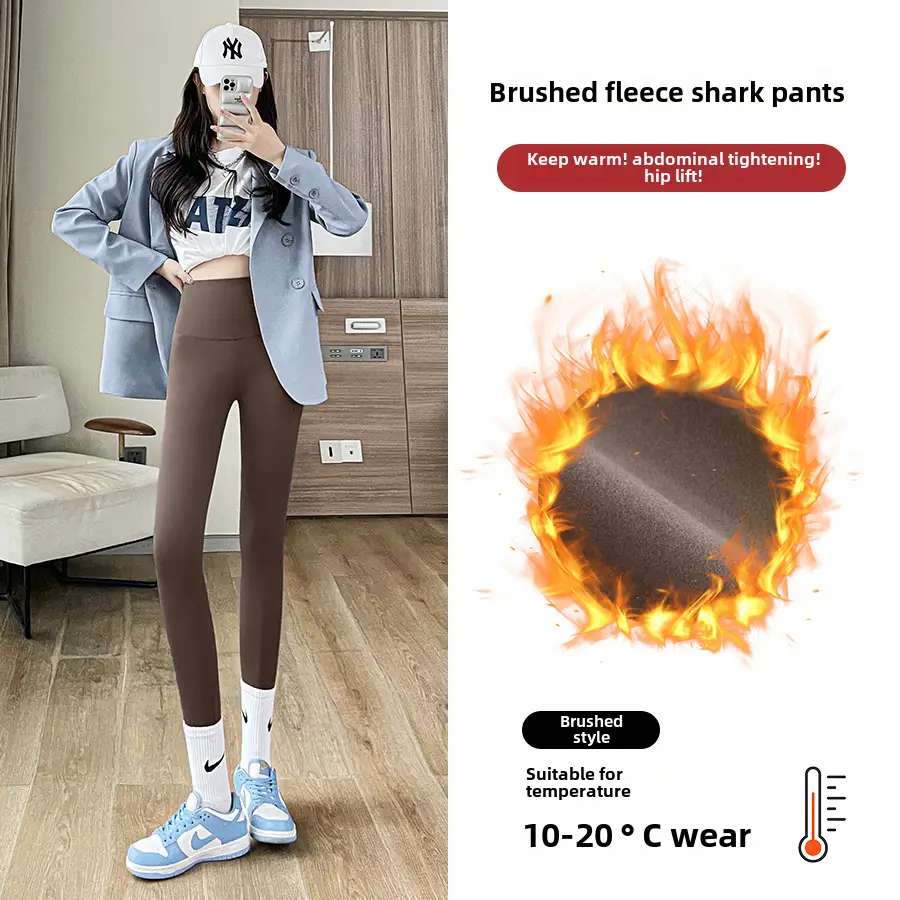Spring & Autumn Barbie Pants Shark Pants Slim Yoga Black Tights - Image 16