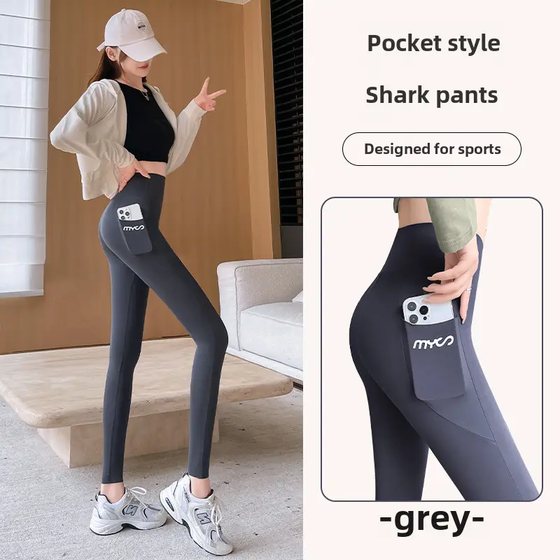 Spring & Autumn Barbie Pants Shark Pants Slim Yoga Black Tights - Image 6