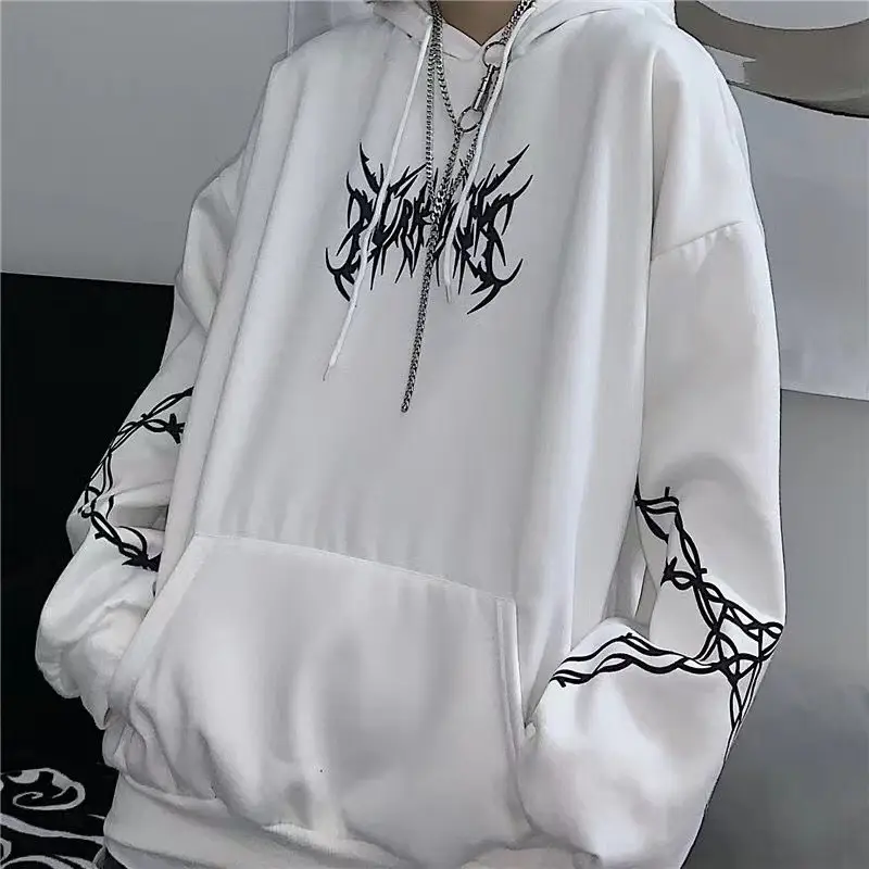Black Flame Hoodie with Red Graphic Fleece Lined - Image 4