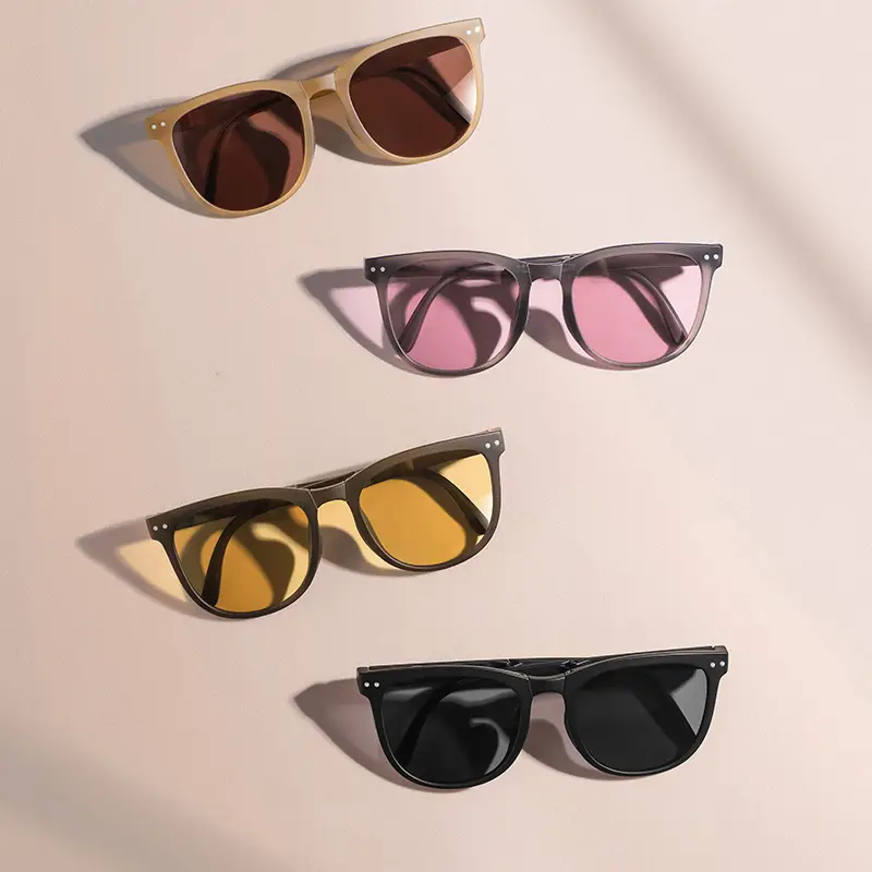 Folding Sunglasses Black Anti-UV with Nose Pads - Image 14