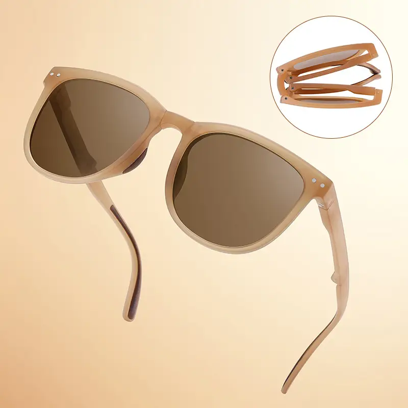 Folding Sunglasses Black Anti-UV with Nose Pads - Image 15