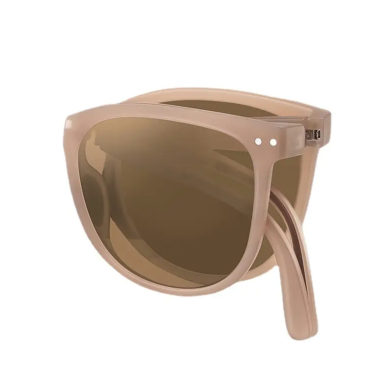 Folding Sunglasses Black Anti-UV with Nose Pads - Image 17