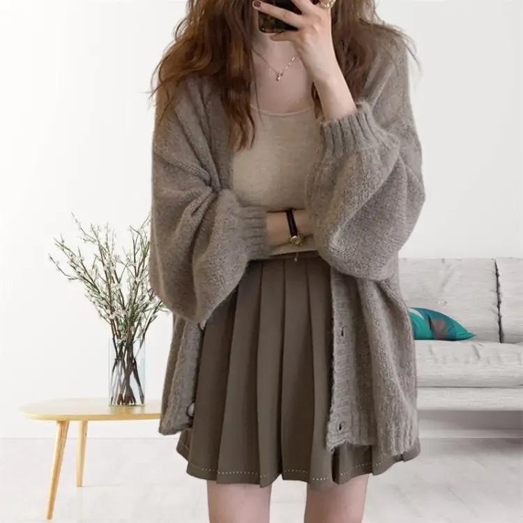 2025 Korean Style Black Knitted Sweater for Women - Image 6