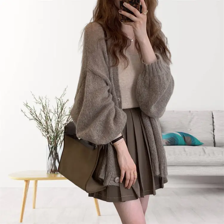 2025 Korean Style Black Knitted Sweater for Women - Image 7