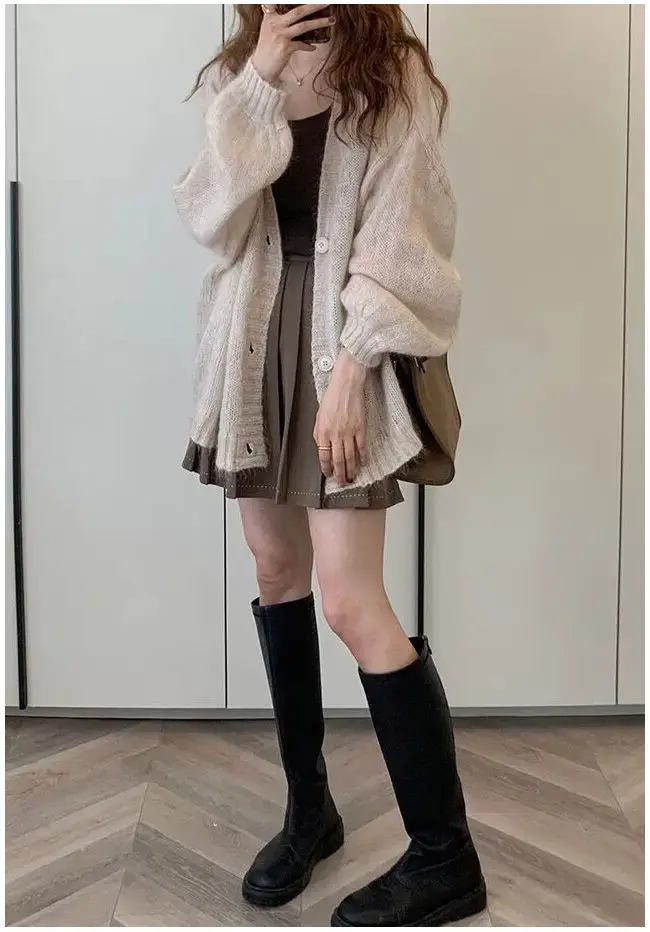 2025 Korean Style Black Knitted Sweater for Women — feature 16