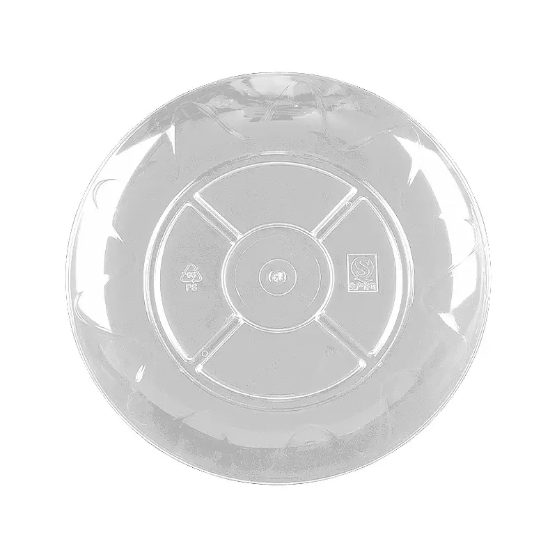 Transparent Crystal Snack Plate 13cm Thickened - Image 13