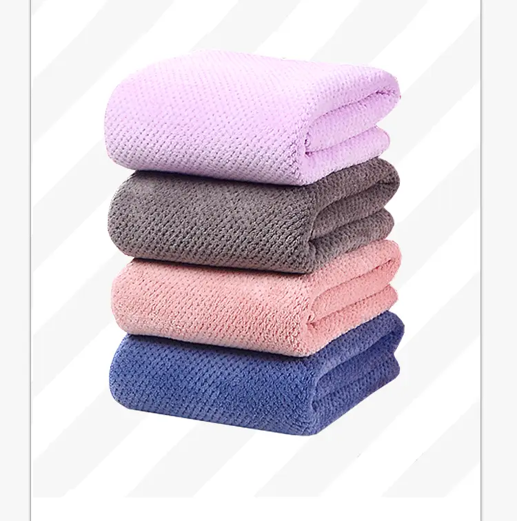 Coral Fleece Bath Towel Set Gray Adult Thick Absorbent Quick Dry — feature 6