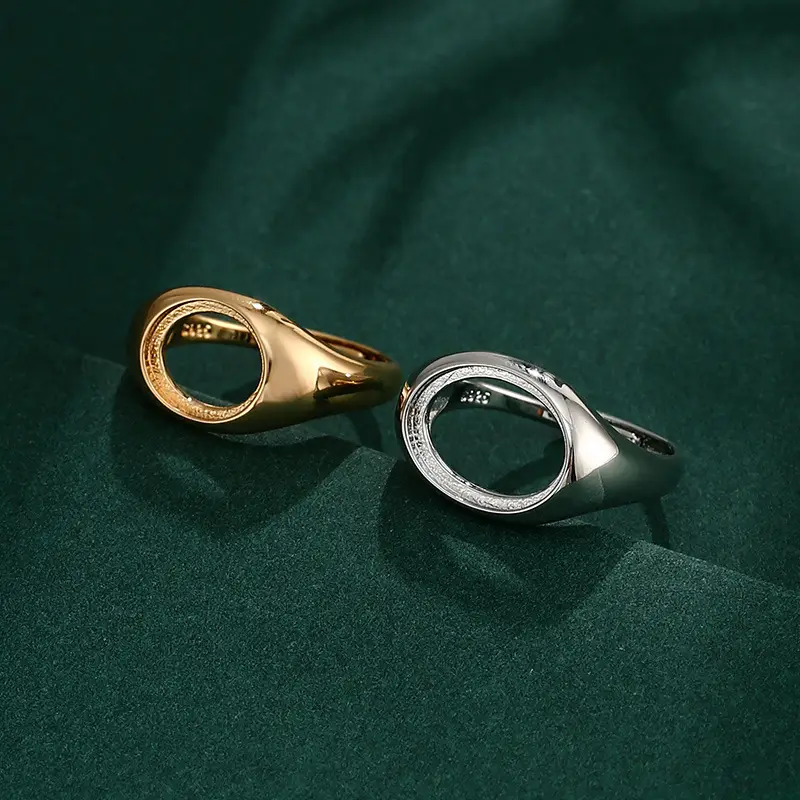 Adjustable Oval Jade Beeswax Ring Support for Men Women - Image 22