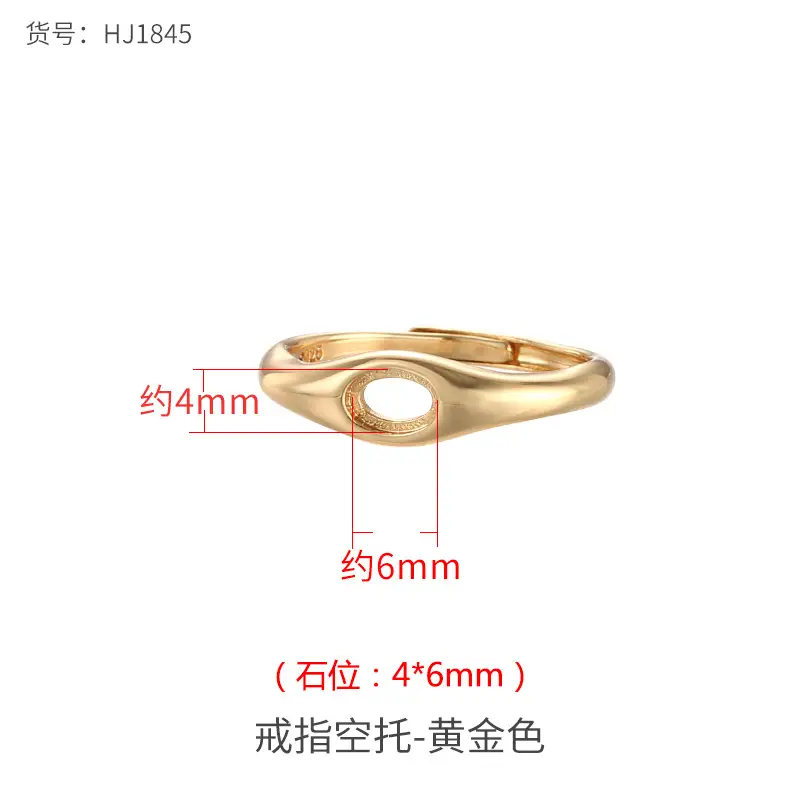 Adjustable Oval Jade Beeswax Ring Support for Men Women - Image 4