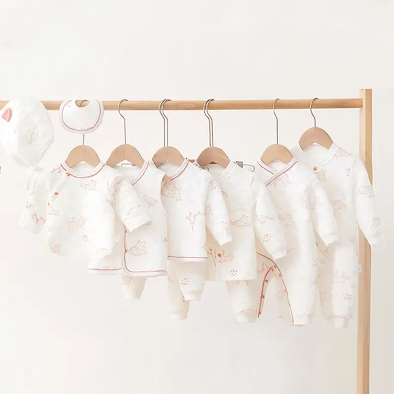 White Embroidered Baby Sleepwear Set for Boys Girls - Image 5