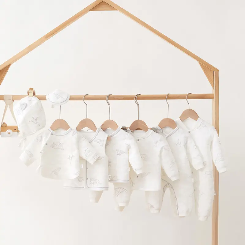 White Embroidered Baby Sleepwear Set for Boys Girls - Image 6