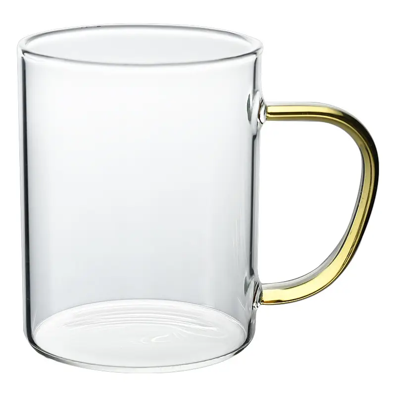 High Borosilicate Glass Cup with Gold Handle - Image 6