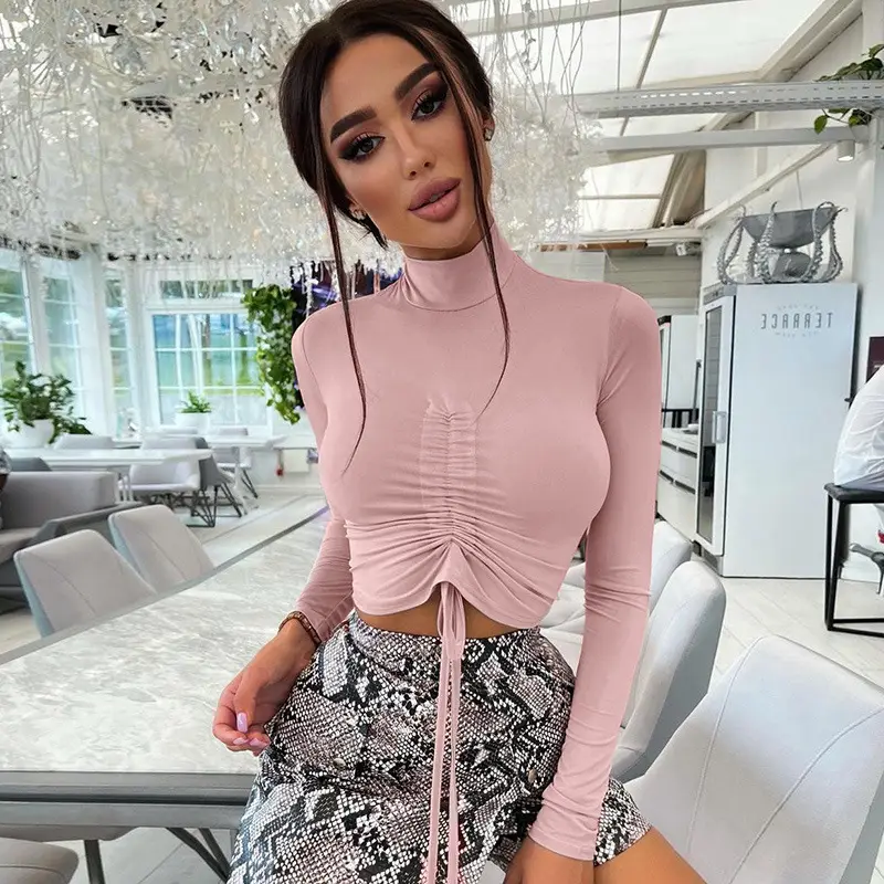 Women's Black Long Sleeve Crop Top with Snake Shorts - Image 4
