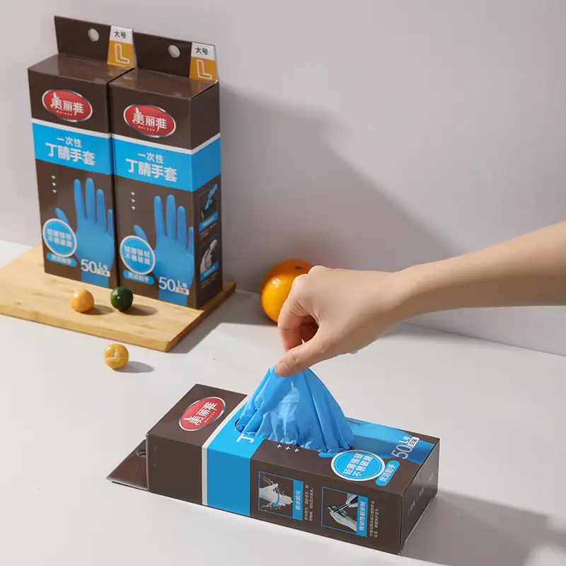 Meiliya Disposable Nitrile Gloves 50 Pcs Rubber Latex - Image 2