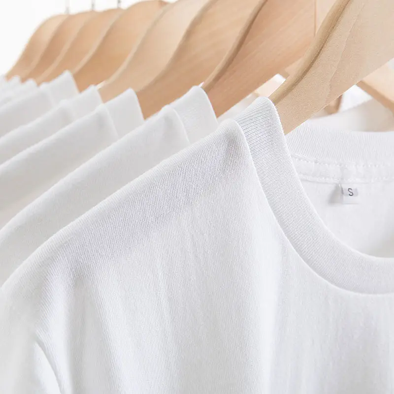 Heavy Cotton White Long Sleeve T-Shirt Women Men