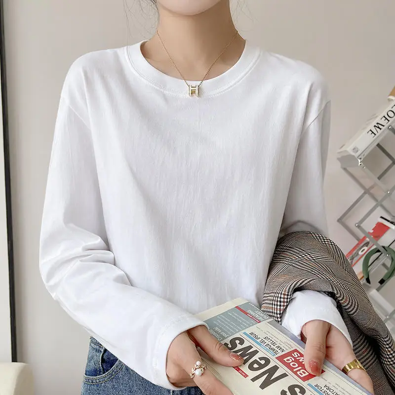 (220G solid color)# white long sleeve