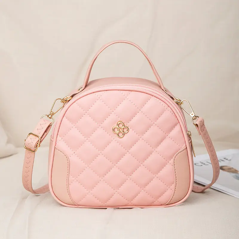 Pink Quilted Women's Shoulder Bag 2022 - Image 4