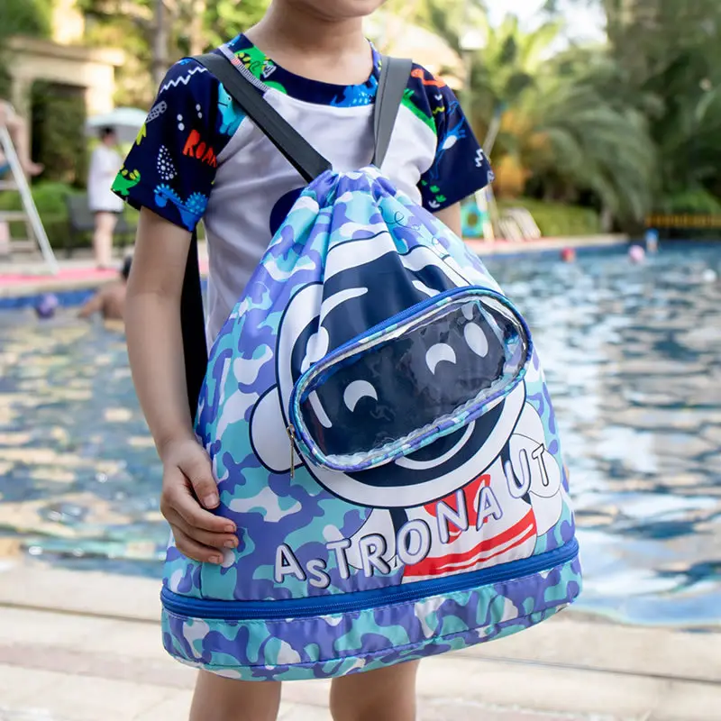 Astronaut Blue Kids Swimming Storage Bag 28x28cm