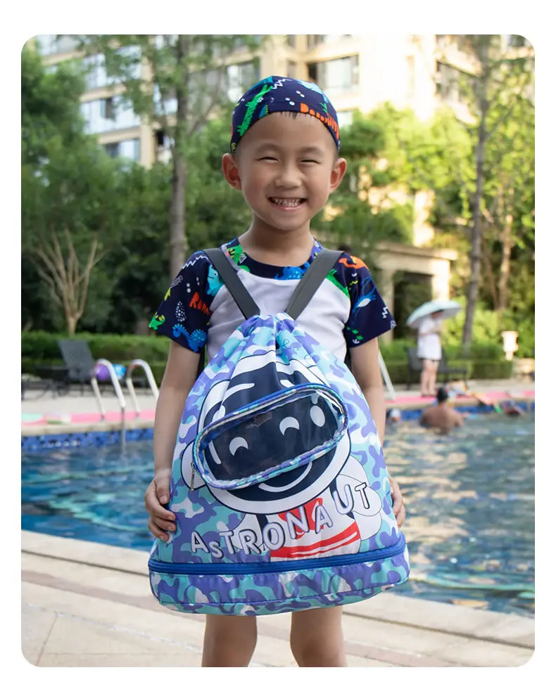 Astronaut Blue Kids Swimming Storage Bag 28x28cm — feature 8